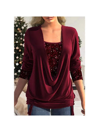 Top Elegante con Scollo a Barchetta e Paillettes™