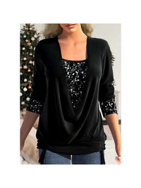 Top Elegante con Scollo a Barchetta e Paillettes™