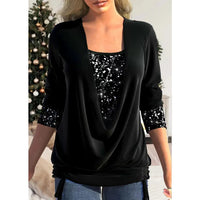 Top Elegante con Scollo a Barchetta e Paillettes™