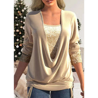 Top Elegante con Scollo a Barchetta e Paillettes™